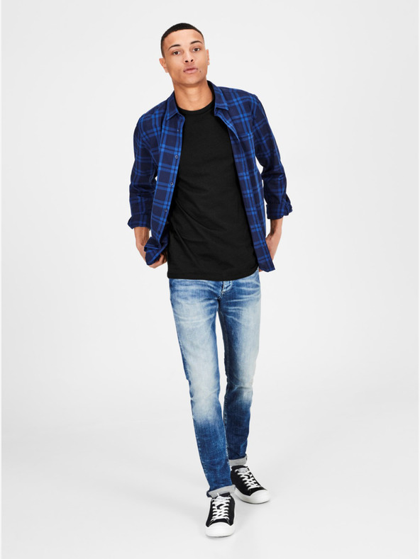 Jack & Jones Črna osnovna majica Jack & Jones Basic