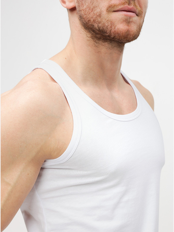 Jack & Jones Bela moška osnovna majica Jack & Jones