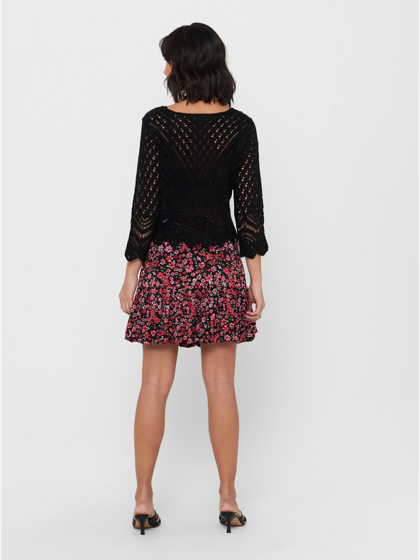 Jacqueline de Yong Črn kratek pulover JDY-New Sun