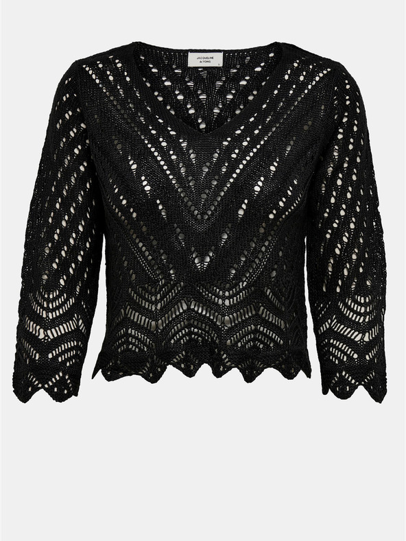 Jacqueline de Yong Črn kratek pulover JDY-New Sun