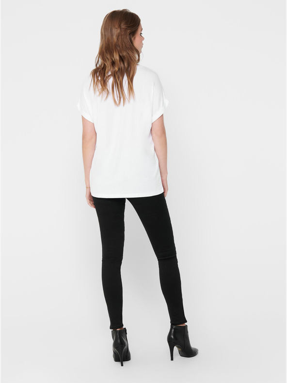 ONLY Bela osnovna majica ONLY Moster