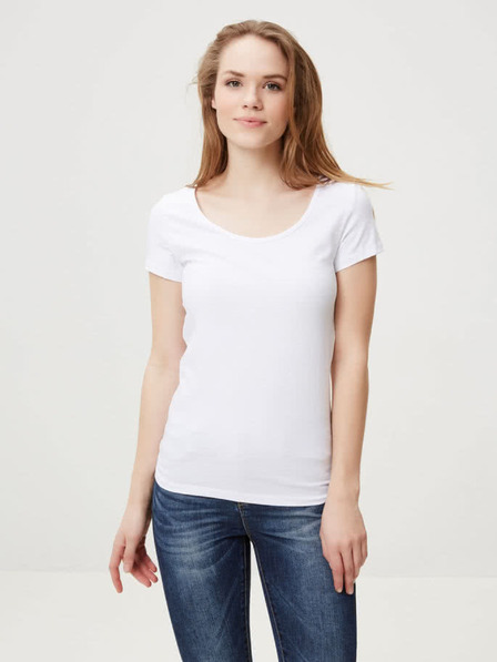 Vero Moda Bela osnovna majica z okroglim vratom VERO MODA Maxi My