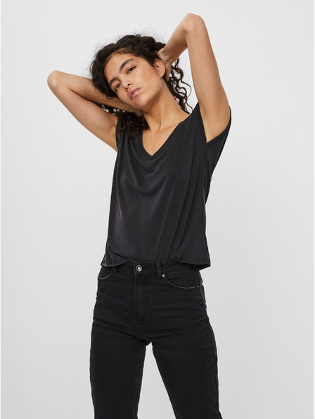 Vero Moda Črna majica VERO MODA Filli