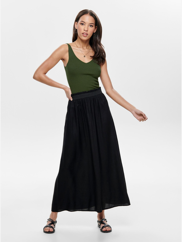 Jacqueline de Yong Temno zelena rebrasta majica JDY Nanna