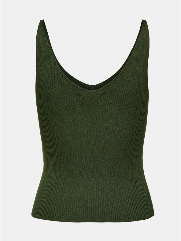 Jacqueline de Yong Temno zelena rebrasta majica JDY Nanna