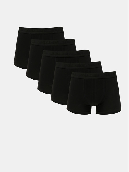 Jack & Jones Komplet petih črnih boksaric Jack & Jones Tone