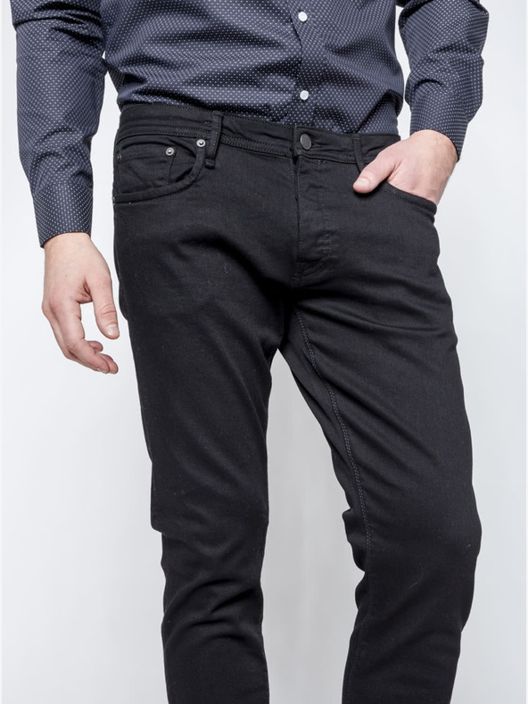 Jack & Jones Črne moške kavbojke Jack & Jones Glenn