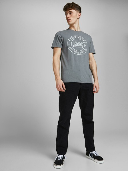 Jack & Jones Črne kavbojke ravnega kroja Jack & Jones Chris