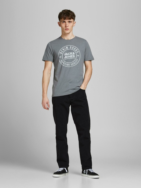 Jack & Jones Črne kavbojke ravnega kroja Jack & Jones Chris
