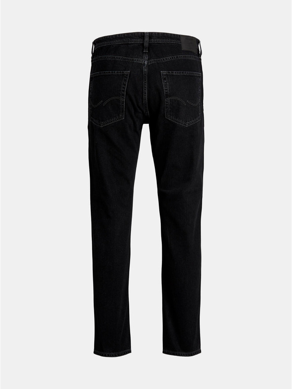 Jack & Jones Črne kavbojke ravnega kroja Jack & Jones Chris