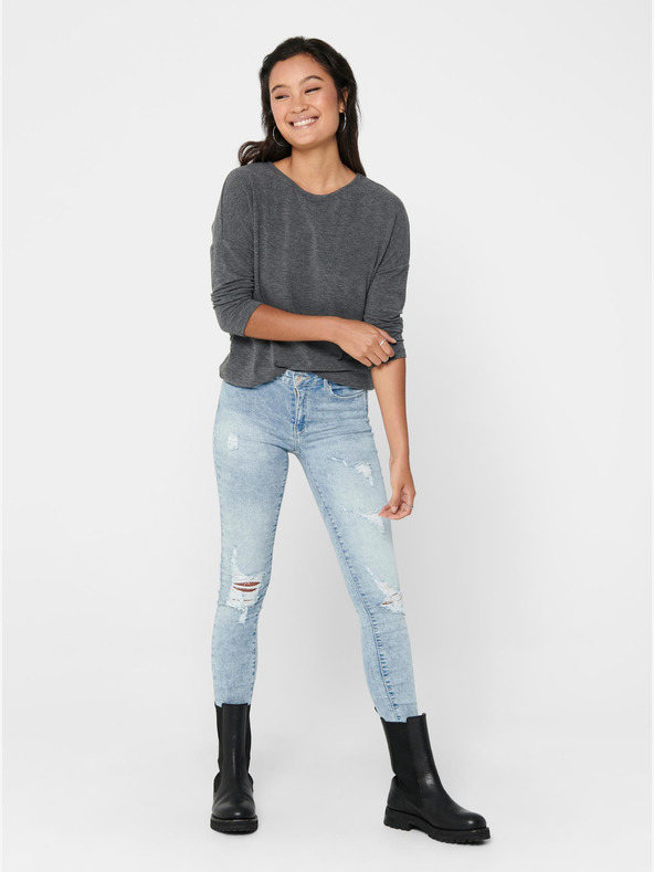 ONLY Siv ženski pulover ONLY Glamour