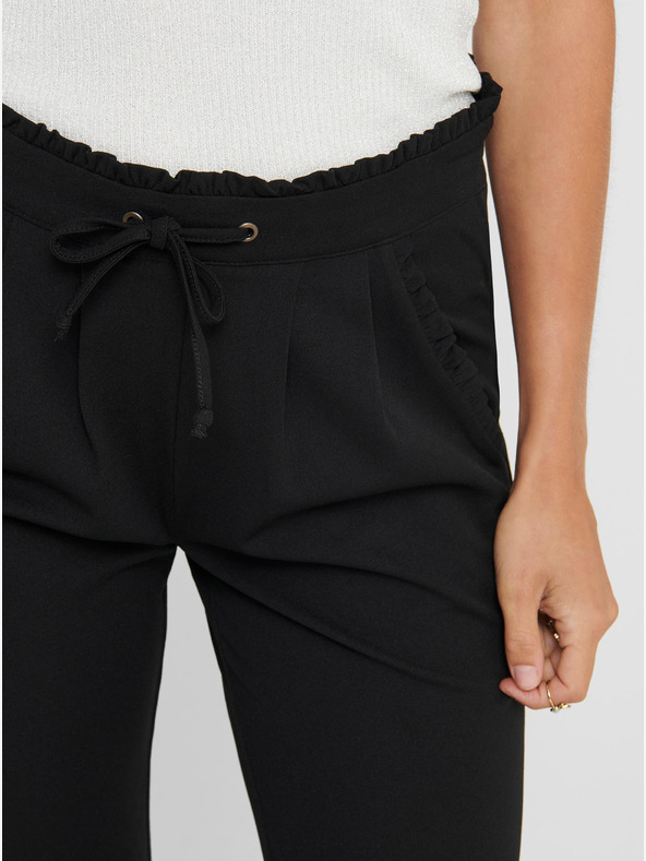 Jacqueline de Yong Črne oprijete hlače s kravato JDY Catia