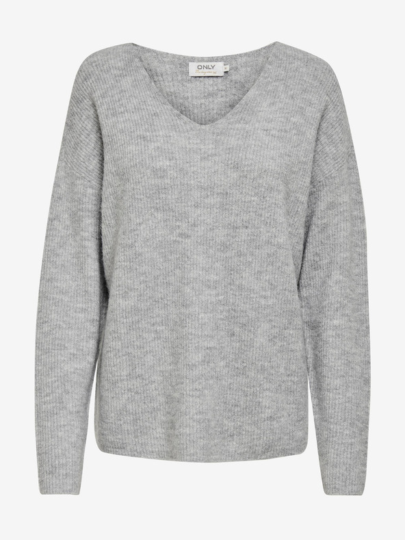 ONLY Svetlo siv pulover ONLY Camilla