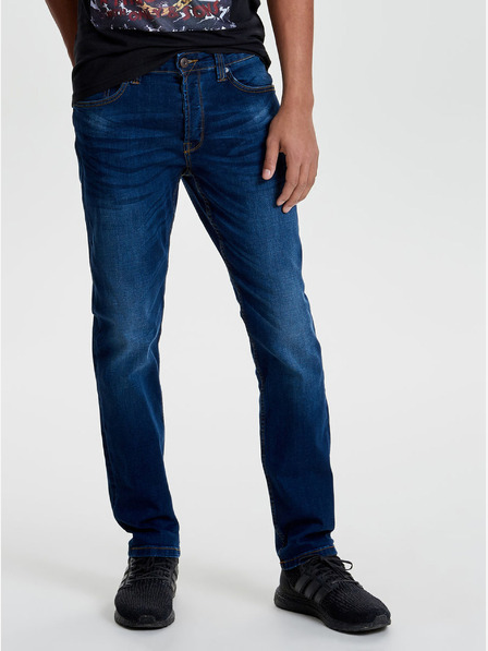 ONLY & SONS Modre sprane kavbojke z učinkom ONLY & SONS Weft