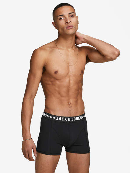 Jack & Jones Komplet treh črnih boksaric Jack & Jones Sense