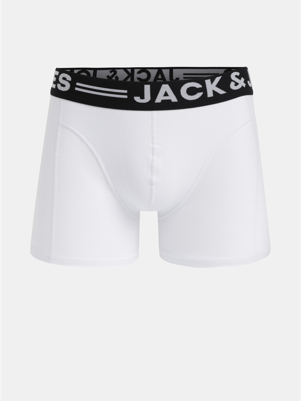 Jack & Jones Komplet treh belih moških boksaric Jack & Jones Sense