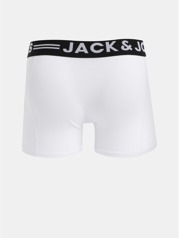 Jack & Jones Komplet treh belih moških boksaric Jack & Jones Sense