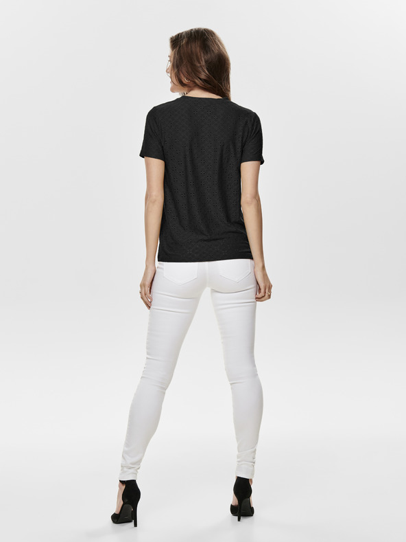 Jacqueline de Yong Črna majica JDY Cathinka