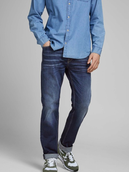 Jack & Jones Temno modre slim fit kavbojke Jack & Jones Clark