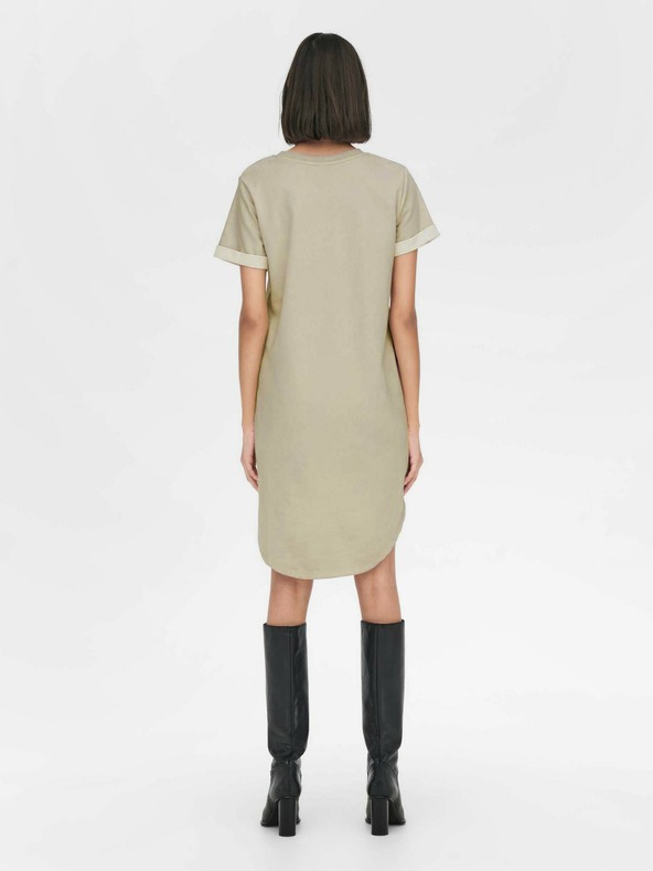 Jacqueline de Yong Osnovna obleka bež barve JDY Ivy