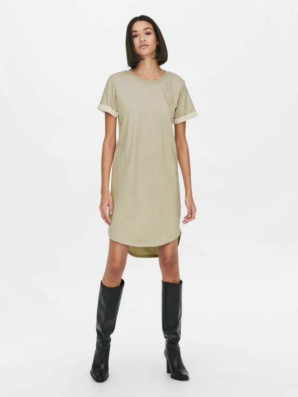 Jacqueline de Yong Osnovna obleka bež barve JDY Ivy