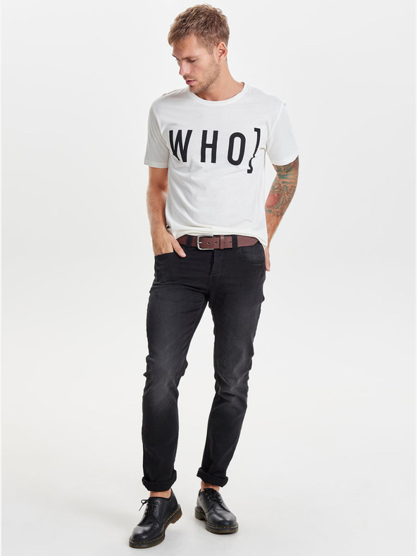 ONLY & SONS Črne tanke kavbojke ONLY & SONS Loom