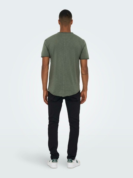 ONLY & SONS ONLY & SONS Benne zelena črtasta osnovna majica