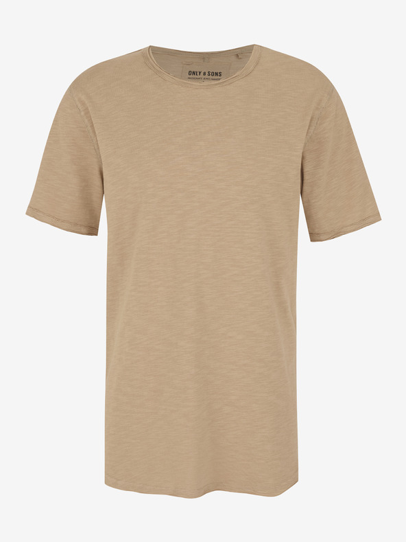 ONLY & SONS Bež moška črtasta osnovna majica ONLY & SONS Benne