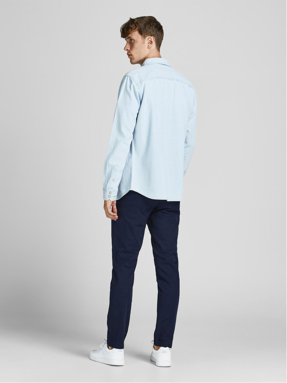 Jack & Jones Temno modre chino hlače Jack & Jones Marco