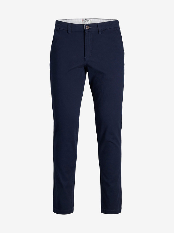 Jack & Jones Temno modre chino hlače Jack & Jones Marco