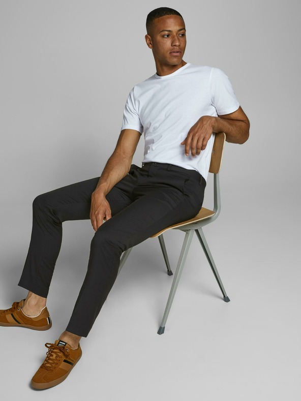 Jack & Jones Črne hlače za obleko Jack & Jones Franco