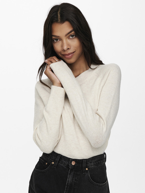 ONLY Krem osnovni pulover ONLY Rica