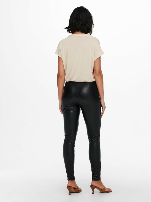 ONLY Črne usnjene gamaše ONLY Jessie