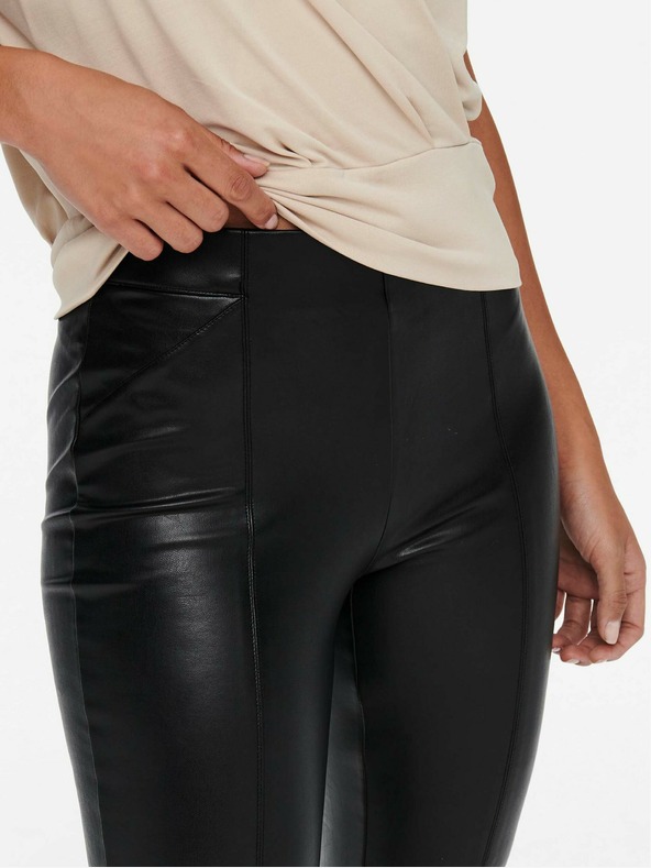 ONLY Črne usnjene gamaše ONLY Jessie