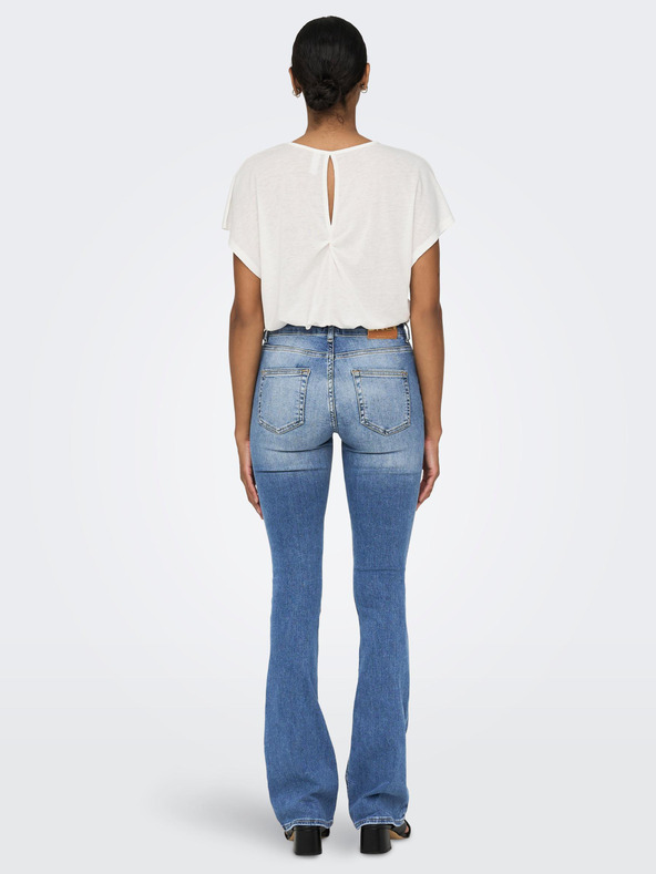 ONLY Modre ženske kavbojke z razširjenim krojem ONLY Blush Life