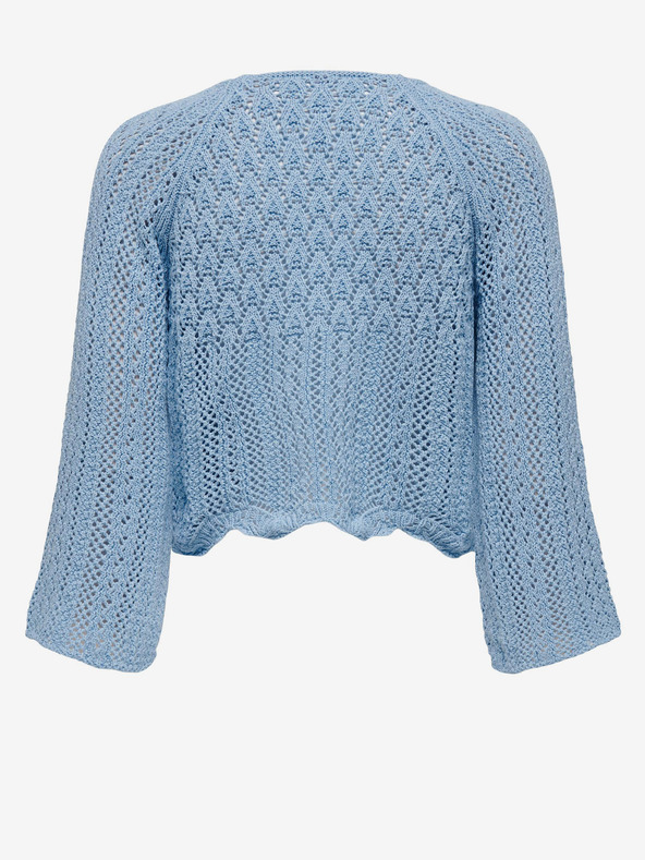 ONLY Modro obrezan ženski pulover ONLY Nola