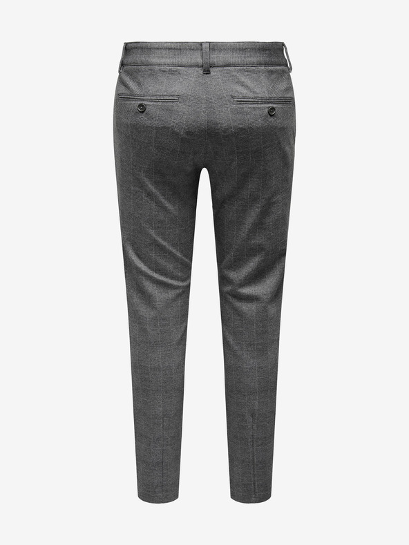 ONLY & SONS sive moške kariraste hlače ONLY & SONS Mark