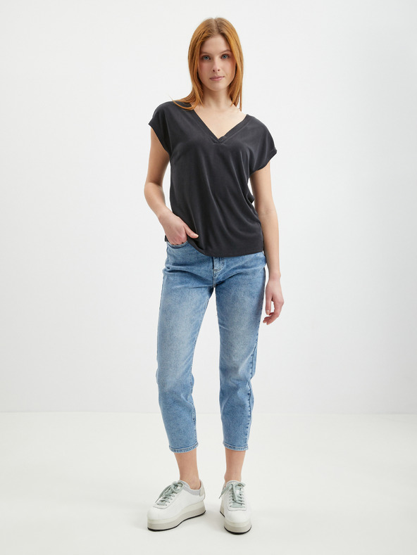 ONLY Črna ženska osnovna majica ONLY Free
