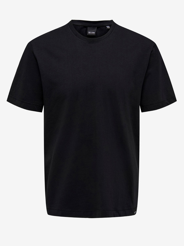 ONLY & SONS Črna moška osnovna majica ONLY & SONS Max Life