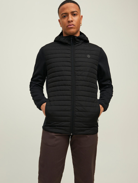 Jack & Jones Črna moška lahka prešita jakna Jack & Jones