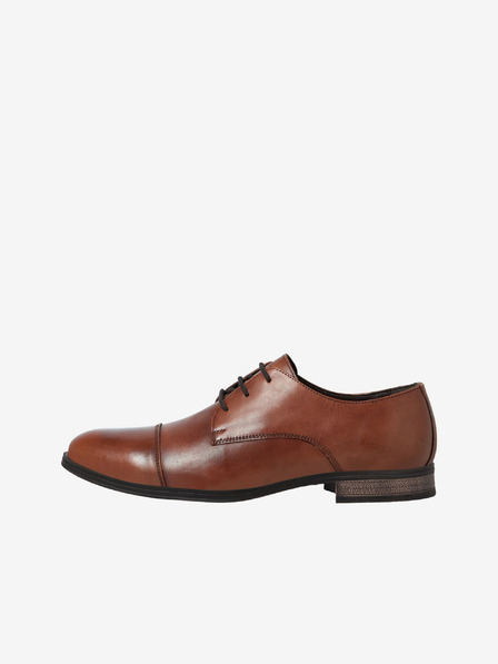 Jack & Jones Rjavi moški usnjeni pol škornji Jack & Jones Raymond