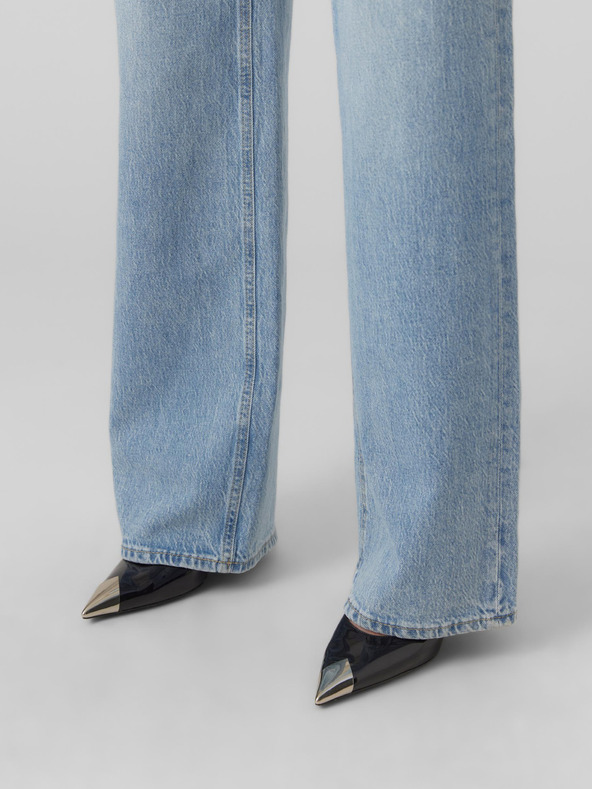 Vero Moda Svetlo modre ženske kavbojke širokega kroja VERO MODA Tessa