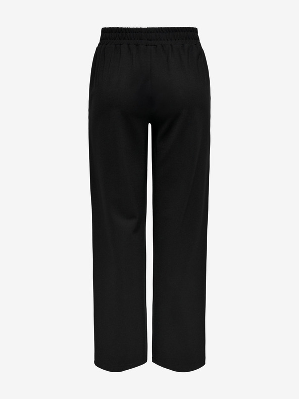 ONLY Črne ženske hlače s širokimi nogavicami ONLY Pop