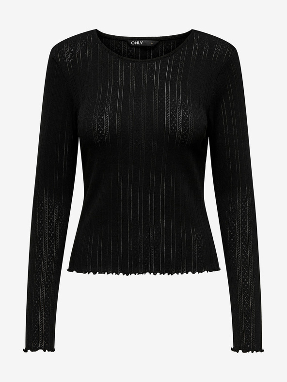 ONLY Črna ženska majica z dolgimi rokavi ONLY Carlotta