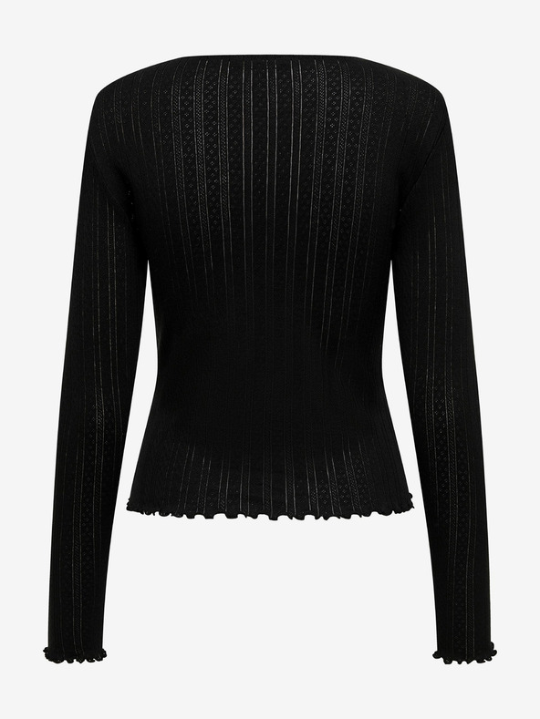 ONLY Črna ženska majica z dolgimi rokavi ONLY Carlotta