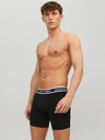 Jack & Jones Komplet treh črnih moških boksaric Jack & Jones Solid