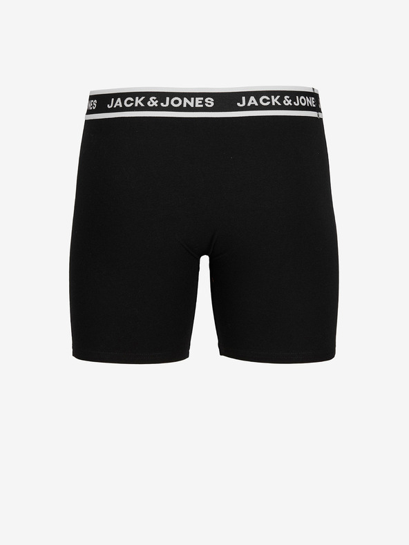 Jack & Jones Komplet treh črnih moških boksaric Jack & Jones Solid