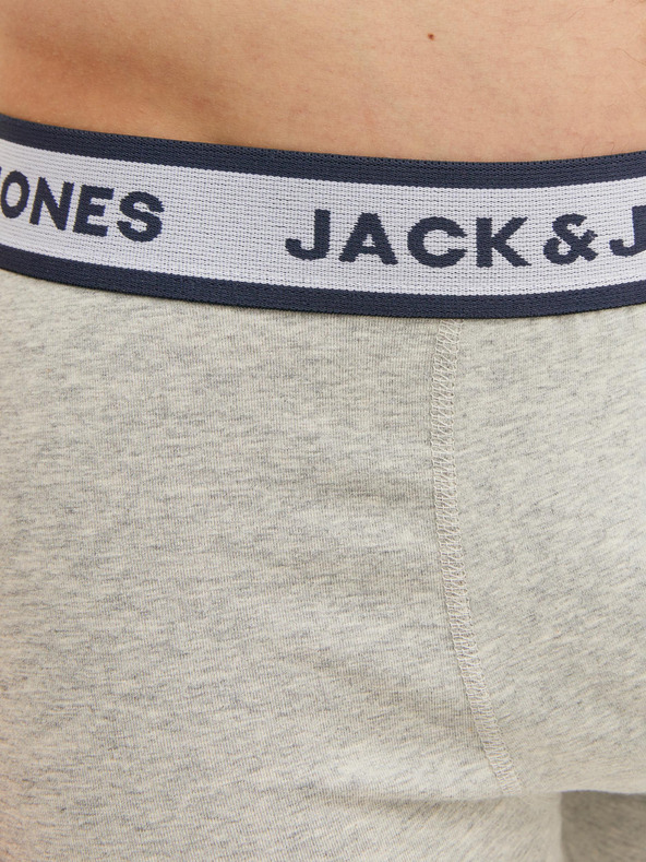 Jack & Jones Komplet treh moških boksaric v svetlo sivi, beli in temno modri barvi Jack & Jones Solid