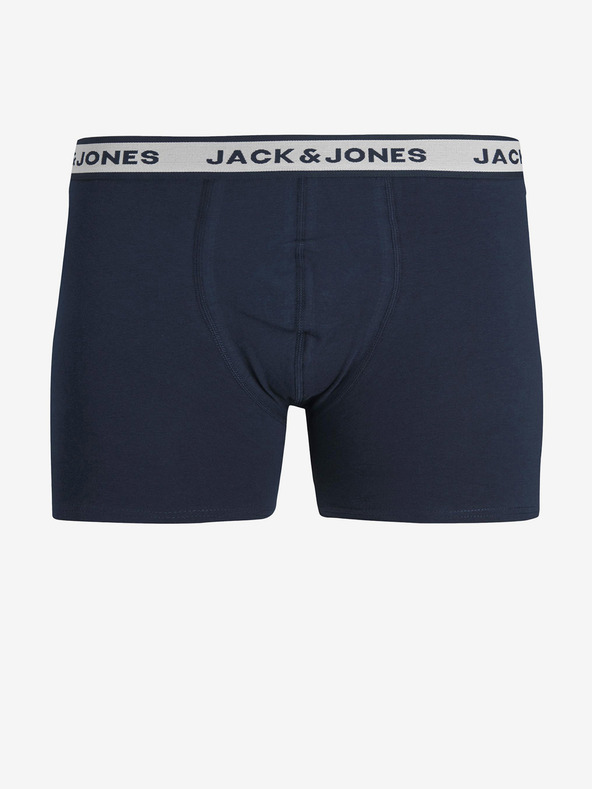 Jack & Jones Komplet treh moških boksaric v svetlo sivi, beli in temno modri barvi Jack & Jones Solid