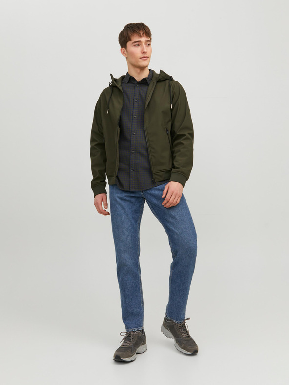 Jack & Jones Kaki moška jakna Jack & Jones Basic Lightweight Softshell Jacket